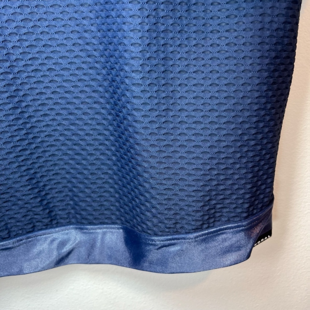 Koral Sofia Mesh Long Sleeve Shirt Top Midnight Blue Pullover Textured UV Medium - Picture 8 of 16